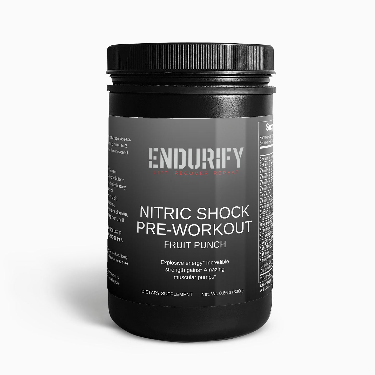 Nitric Shock Pre-Workout Powder (Fruit Punch)