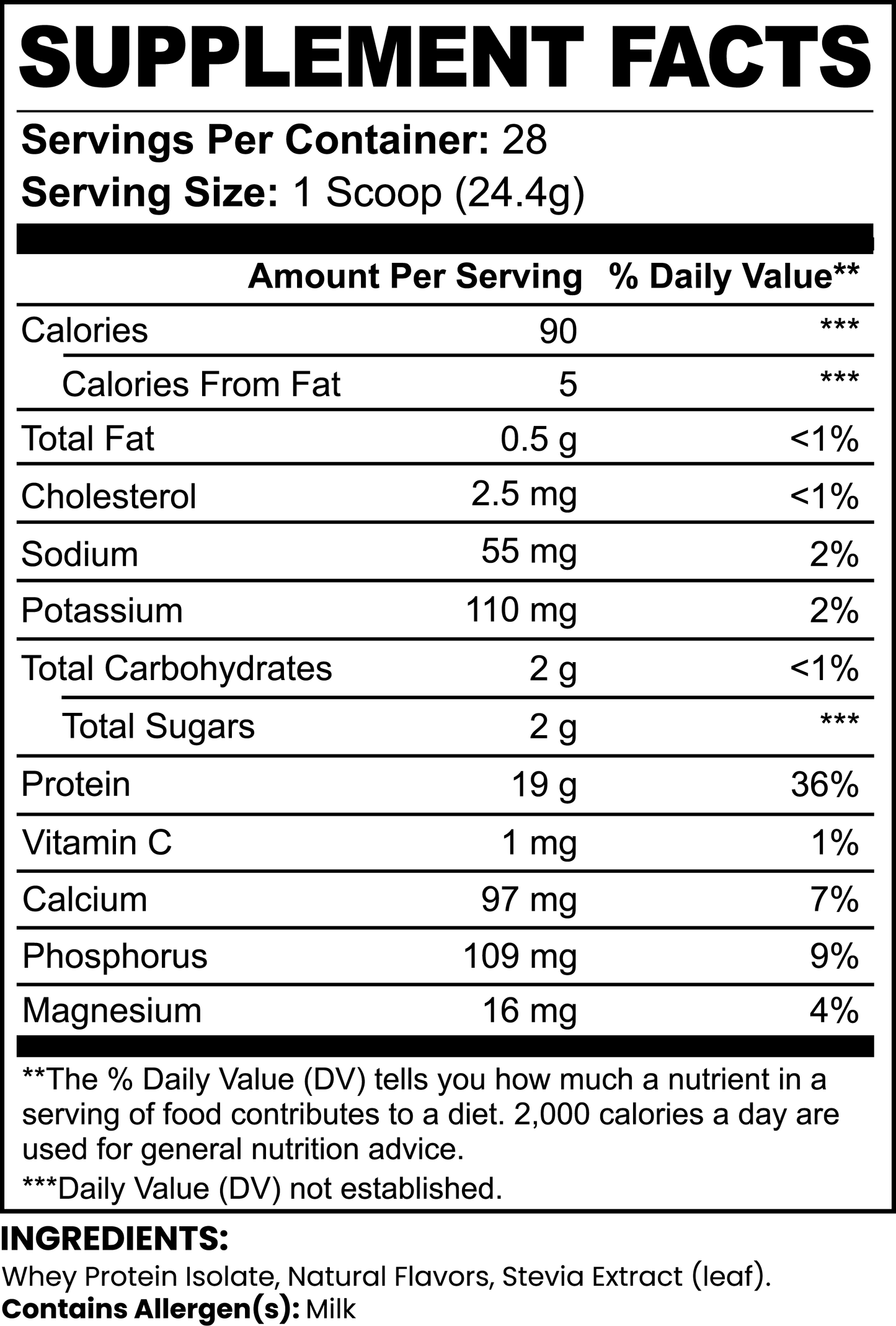 Aislado de Proteína de Suero (Vainilla)